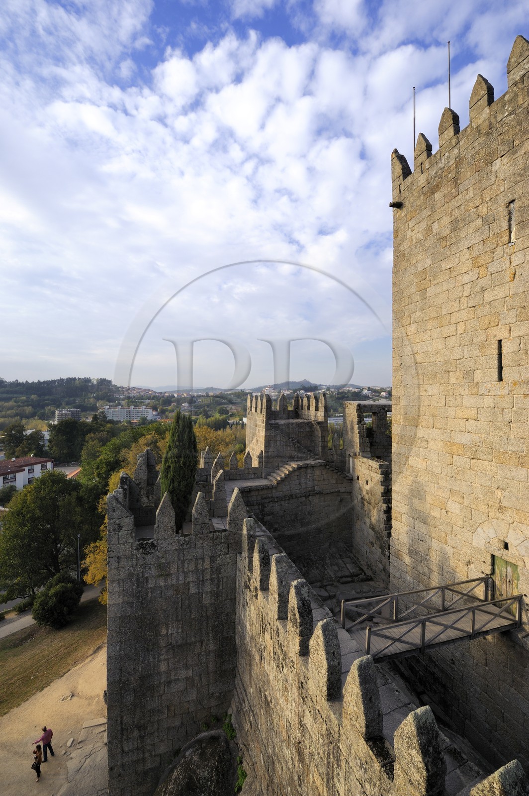 Portugal, Minho region, Guimaraes, town listed as World Heritage by UNESCO, the seven towers castle