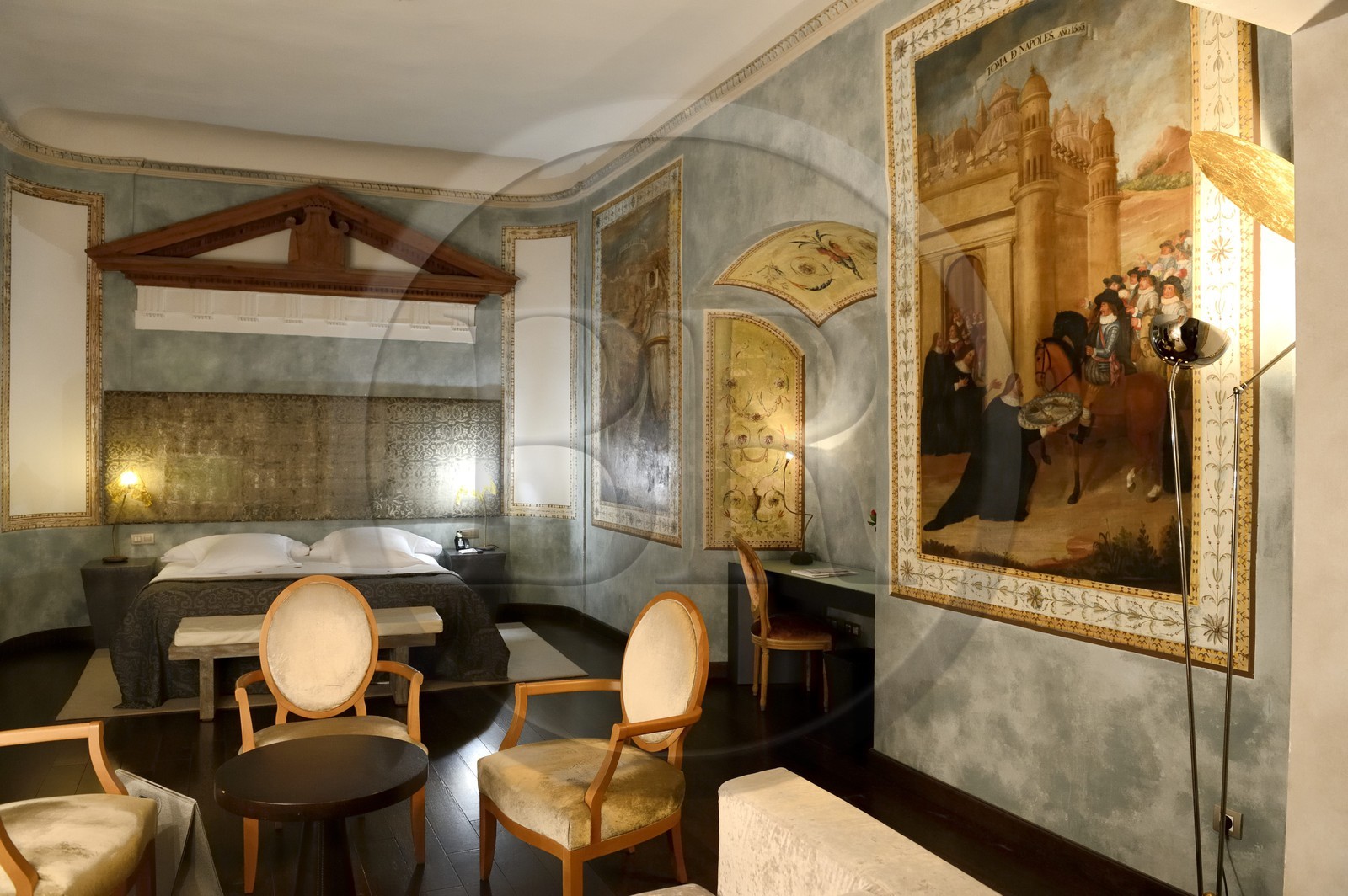 Espagne, Andalousie, Cordoue, hotel Hospes Palacio del Bailio, chambre historique