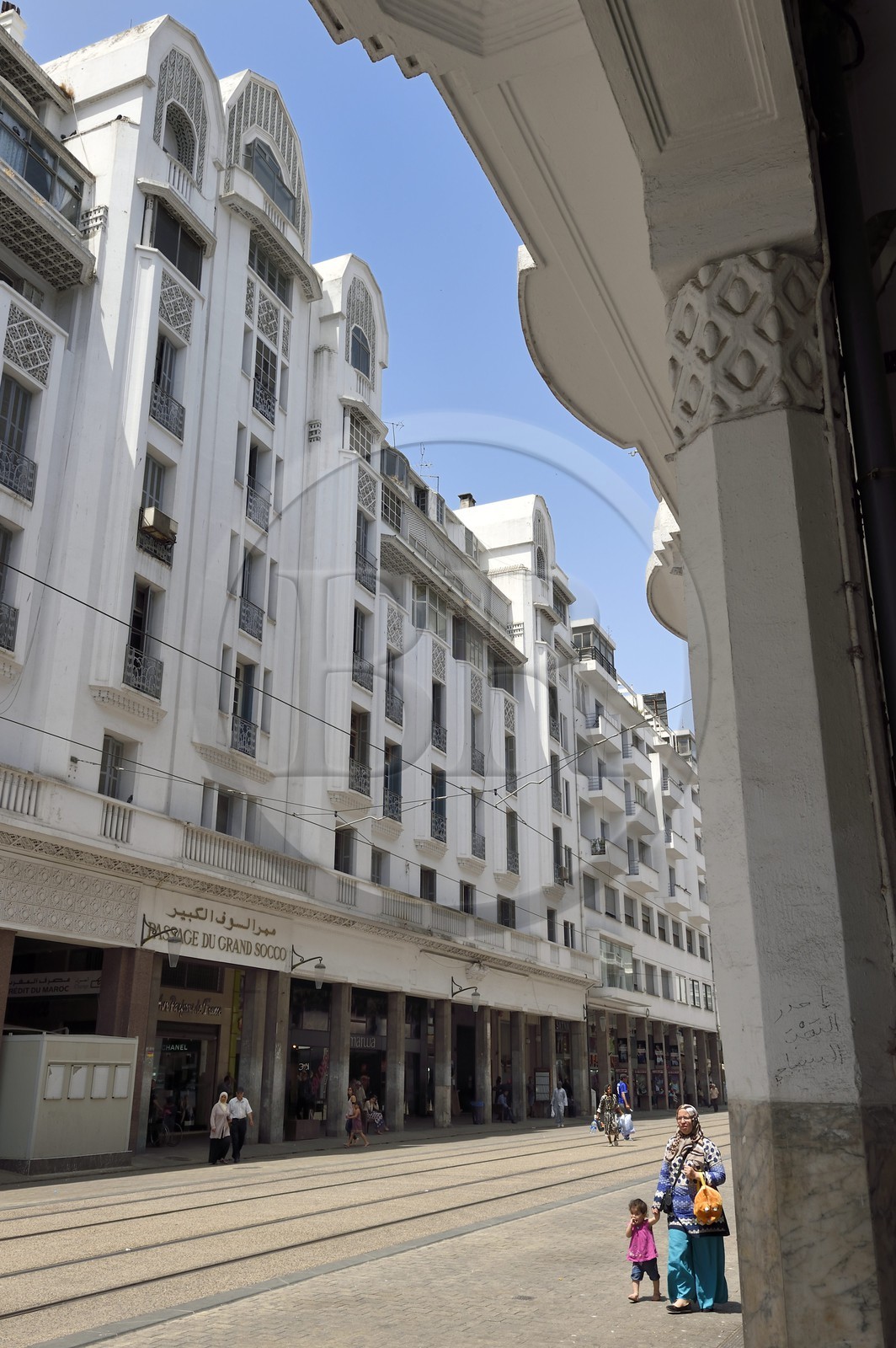 Morocco, Casablanca, Mohammed V boulevard, Grand Bon Marché building built between 1929 and 1932