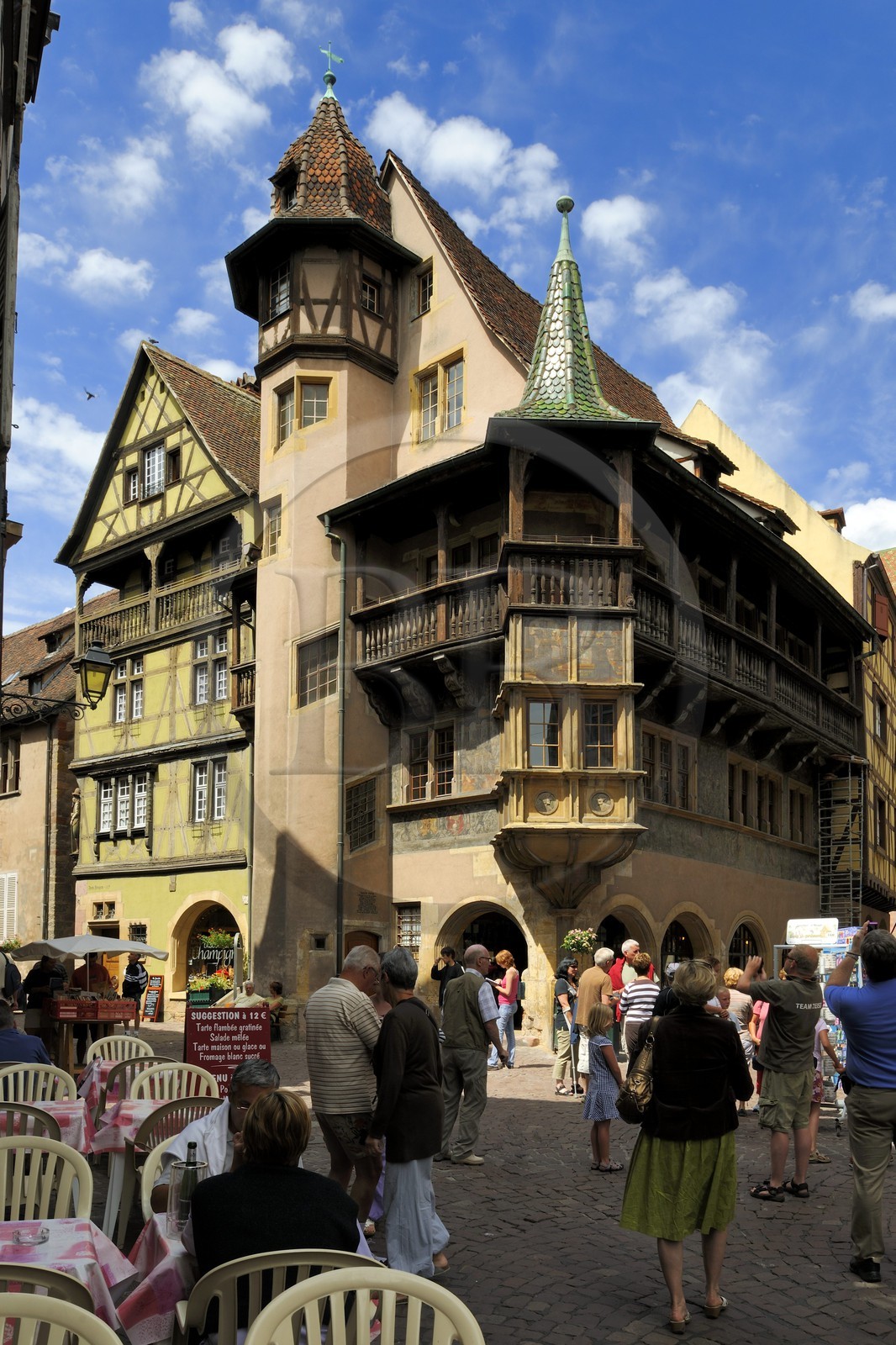 France, Haut-Rhin (68), Colmar, la maison Pfister de style Renaissance (1537) dans la rue des Marchands