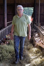 France, Var, the Dracenie, village of Chateaudouble, Jean Desbordes at La Pastourelle cheese farm