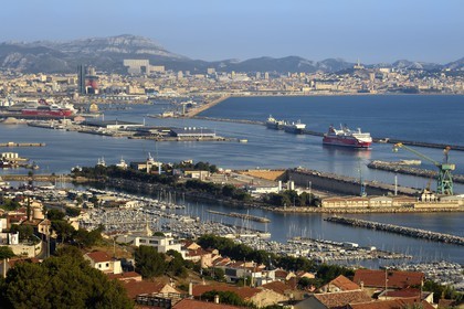 France, Bouches-du-Rhône (13), Marseille, Grand Port Maritime de Marseille ou GPMM, Bassins Est, port de plaisance de l'Estaque