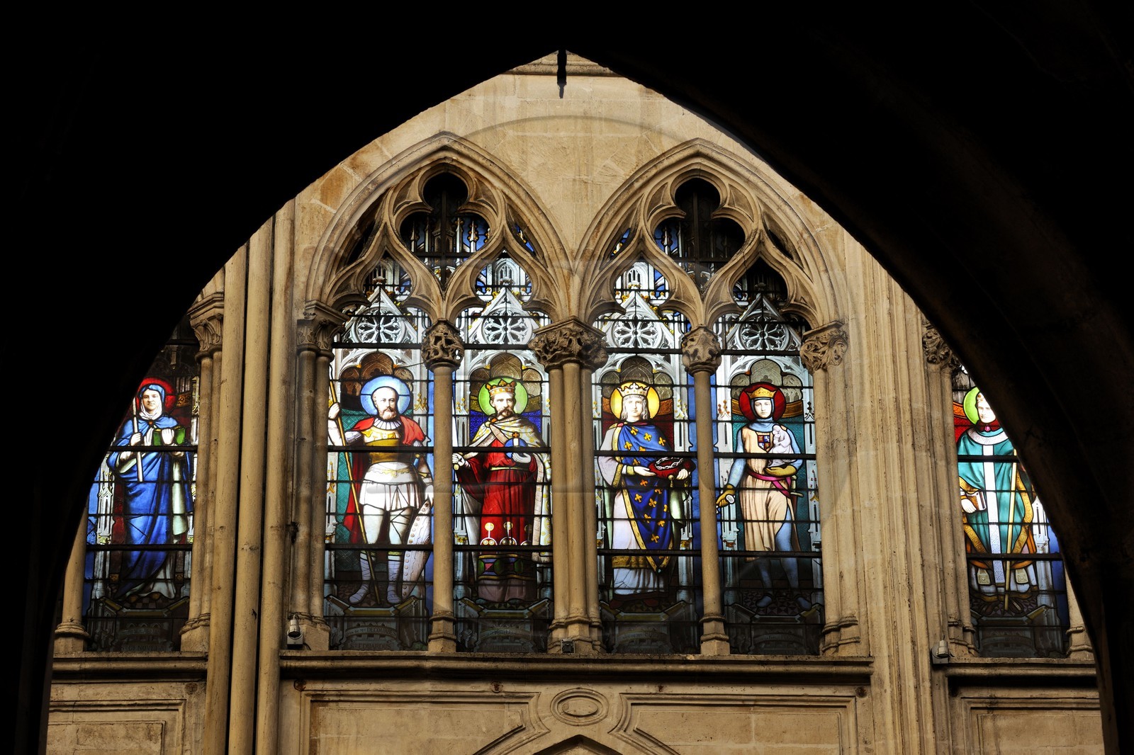 France, Paris (75), Eglise Saint-Séverin , vitraux de la fin du 15ème siècle