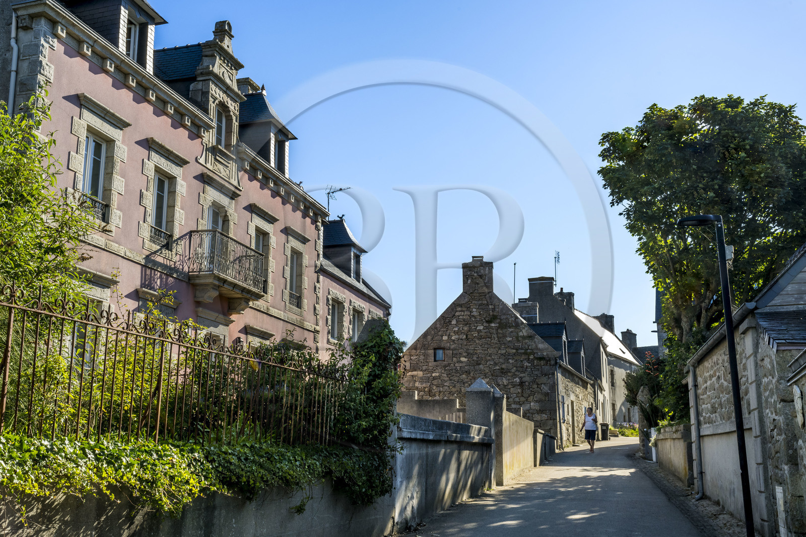 France, Finistère (29), Iles du Ponant, Ile de Batz, ancienne maison d'armateur dans le Bourg