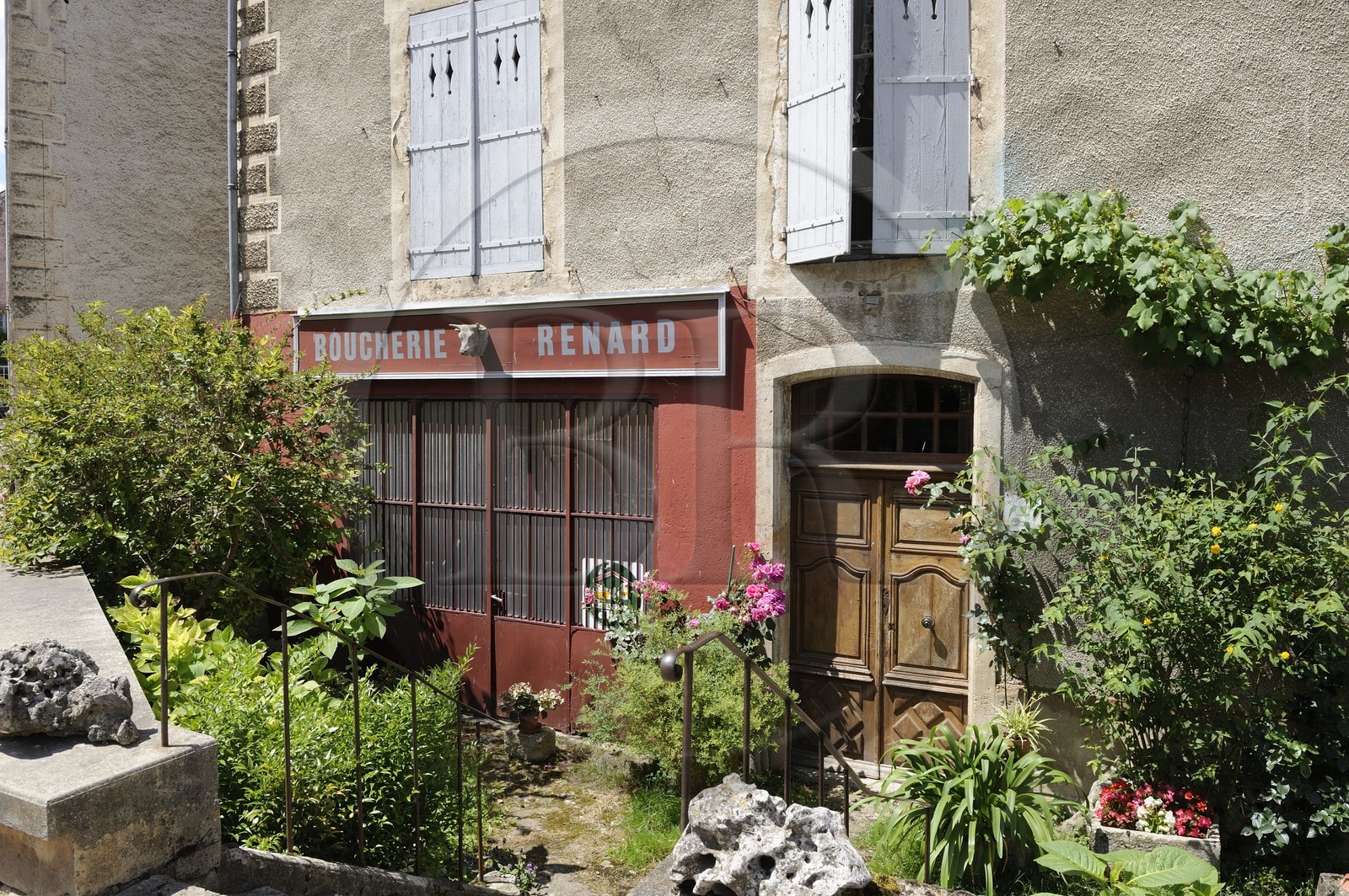 France, Côte d'Or (21), Flavigny-sur-Ozerain, ancienne boucherie Renard rue des Anciennes Halles