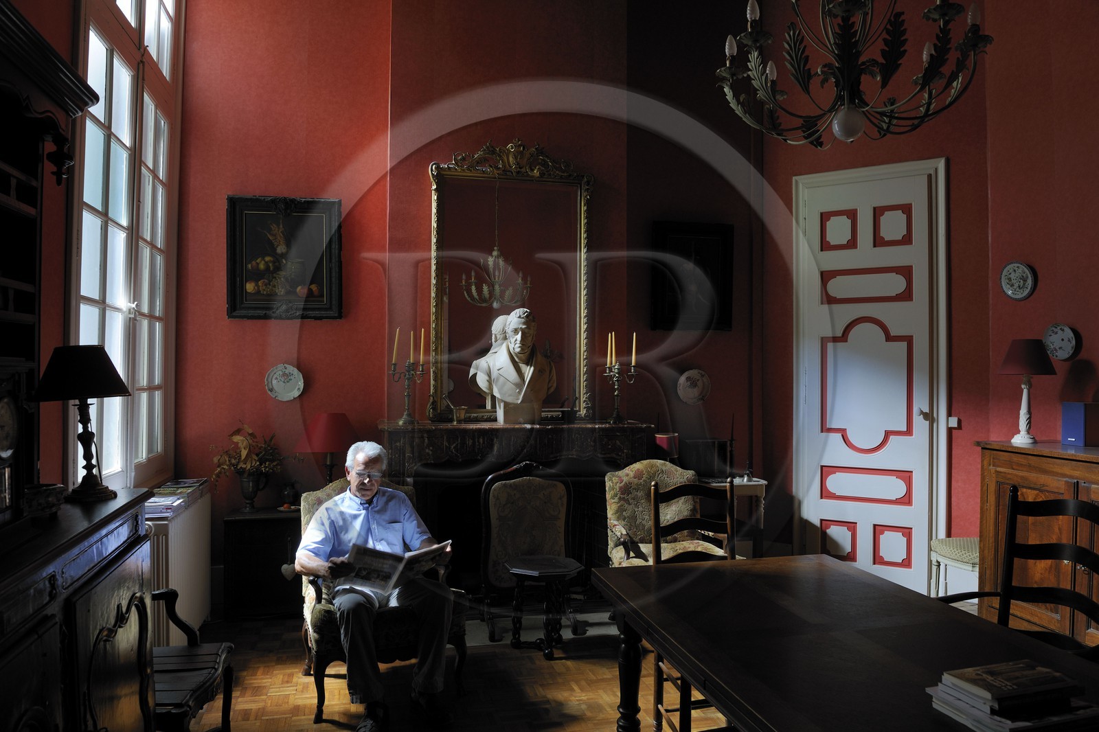 France, Herault, Montpellier, historical center, the Ecusson, Montcalm Mansion, Francois Castan current owner