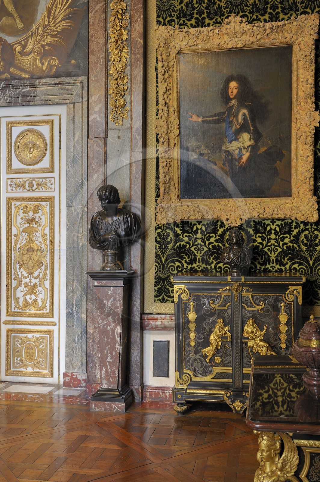 France, Yvelines (78), château de Versailles, classé Patrimoine Mondial de l'UNESCO, les Grands Appartements, salon de l'Abondance