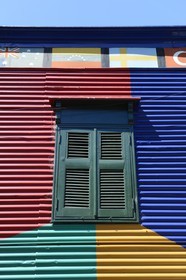 Argentine, Buenos Aires, quartier de La Boca, facade de maison rue du Dr del Valle Iberlucea