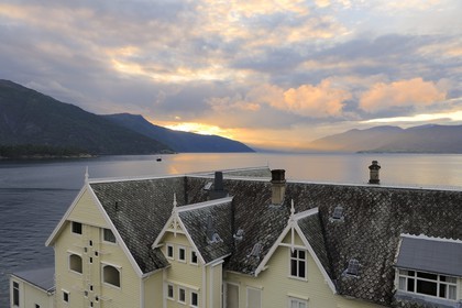 Norway, Sogn Og Fjordane County, Balestrand, Sognefjorden, Kvikne Hotel