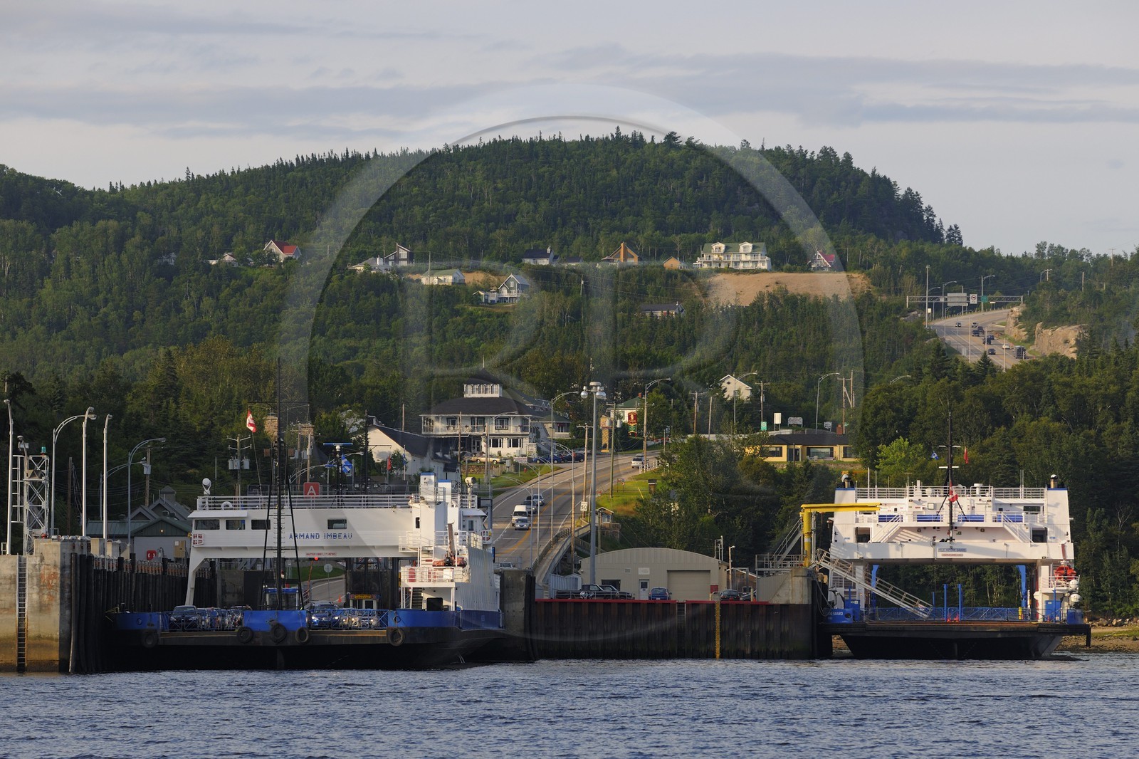 Canada, Quebec Province, Manicouagan Region, Tadoussac, Ferries from the mouth of the Saguenay Fjord