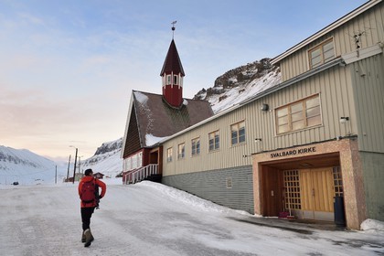 Norvège, Svalbard, Spitzberg, Longyearbyen, l'église