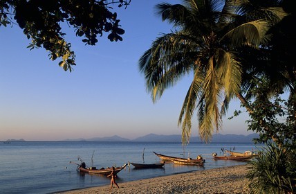 Thaïlande, Archipel îles Samui, Koh Samui, Hat Ang Thong plage de la côte Ouest de l' île