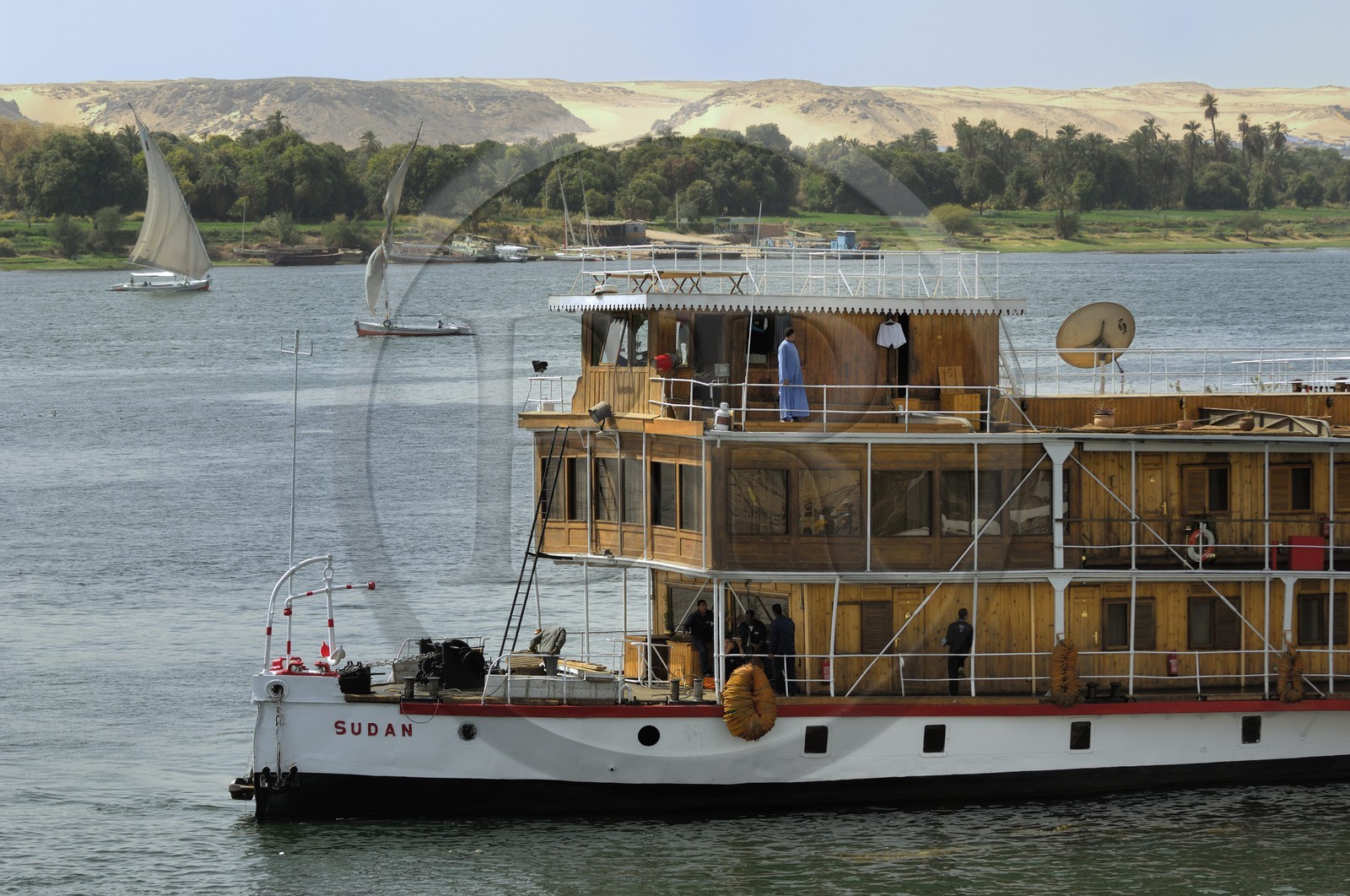Egypt, Upper Egypt, cruise on Nile River, Aswan, Steam Ship Sudan