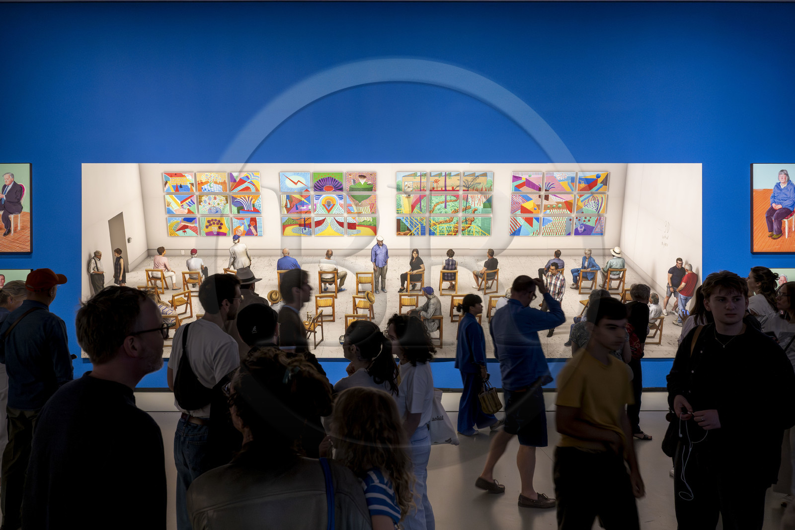 France, Paris, Bois de Boulogne, the Louis Vuitton Foundation by architect Frank Gehry, David Hockney exhibition 25, Pictures at an Exhibition (2018)