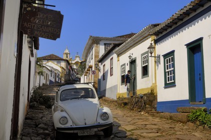Brésil, Etat du Minas Gerais, Tirandentes, Matriz de Santo Antonio, église Saint-Antoine (Route de l'or, Estrada Real)