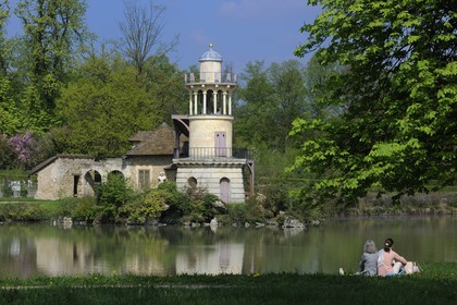 France, Yvelines (78), château de Versailles, classé Patrimoine Mondial de l'UNESCO, le domaine de Marie-Antoinette, le Hameau de la Reine, la tour de Marlborough