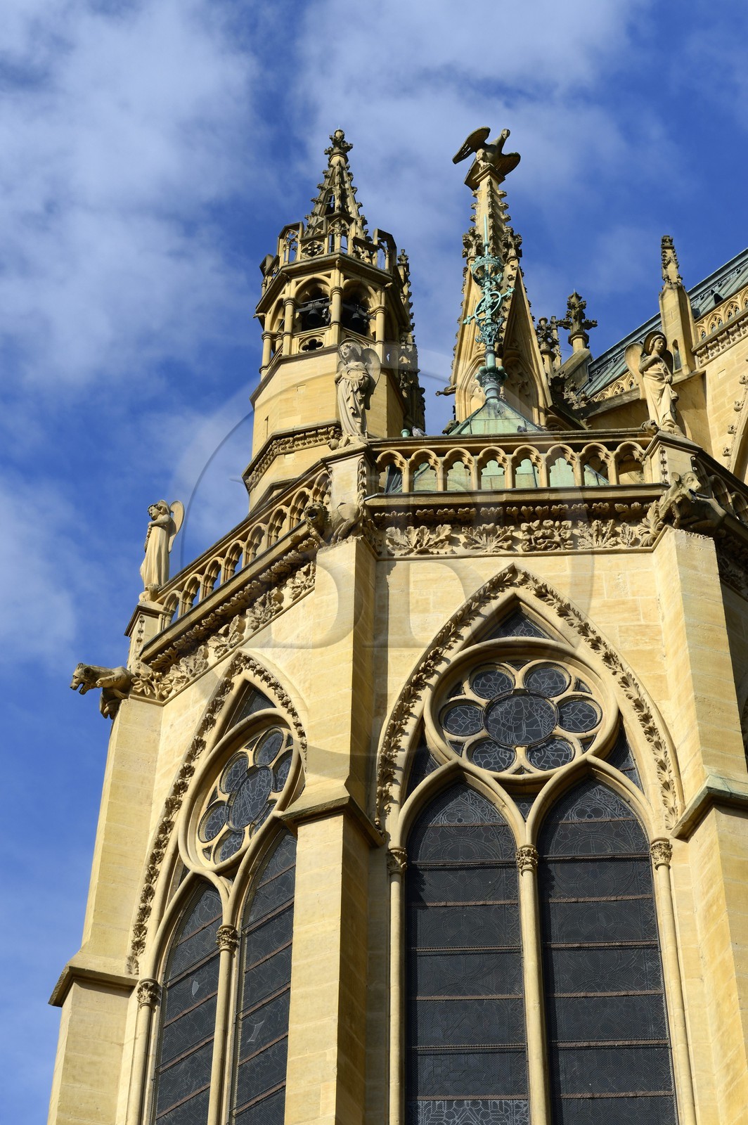 France, Moselle (57), Metz, la cathédrale Saint-Etienne en pierre de Jaumont