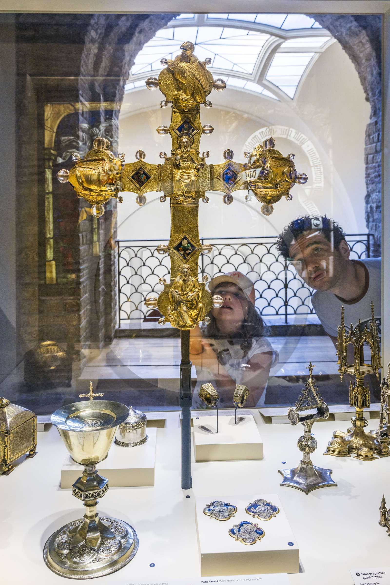 France, Paris (75), Musée de Cluny - Musée national du Moyen-Age, Croix processionnelle de la fin du XVe siècle (Italie)