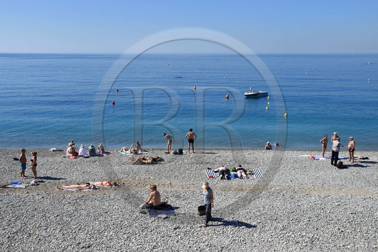 France, Alpes-Maritimes (06), Nice, la plage de la Promenade des Anglais