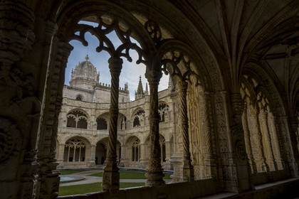Portugal, Lisbonne, Bélem, Monastere des Hiéronymites (Mosteiro dos Jerónimos), classé Patrimoine Mondial de l'UNESCO, le cloitre