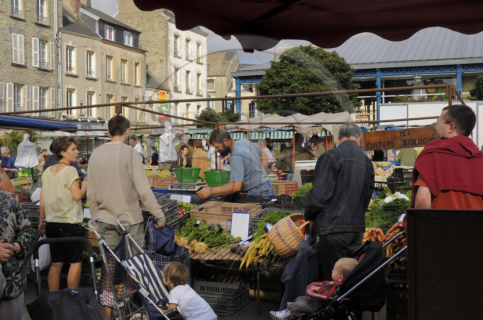France, Manche (50), Cherbourg, marché dit aux brouettes du samedi matin avec les petits producteurs locaux