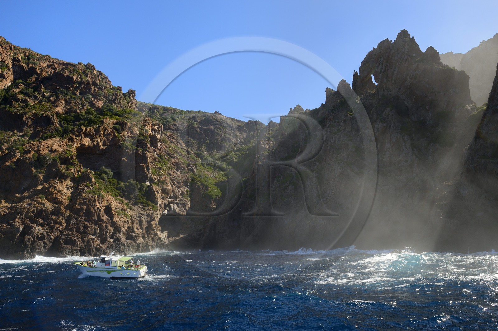 France, Corse-du-Sud (2A), Golfe de Porto, classé Patrimoine Mondial de l'UNESCO, Réserve naturelle de Scandola