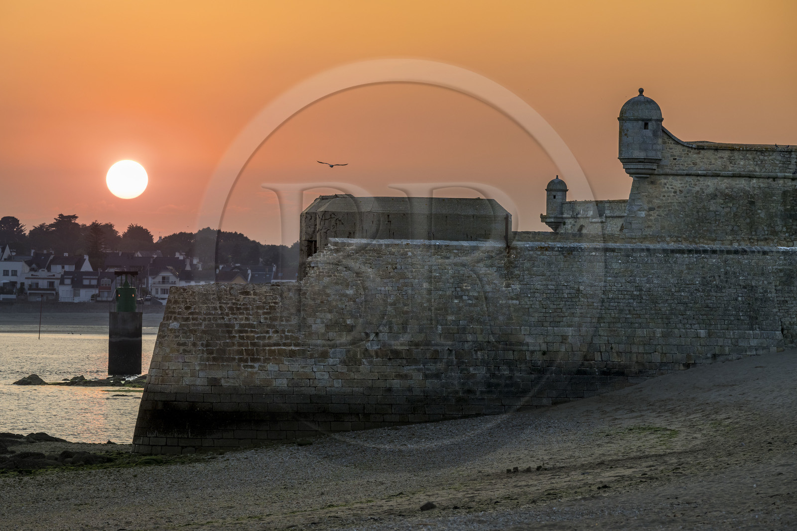 France, Morbihan (56), Port-Louis, la citadelle de Port-Louis remaniée par Vauban à l'entrée de la rade de Lorient, musée de la Compagnie des Indes