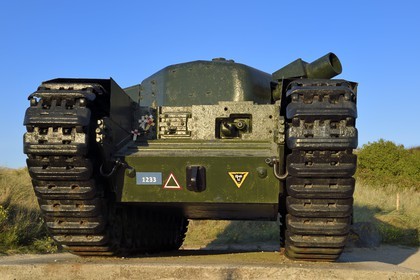 France, Calvados (14), Courseulles-sur-Mer,  Juno Beach, char canadien Avre Churchill