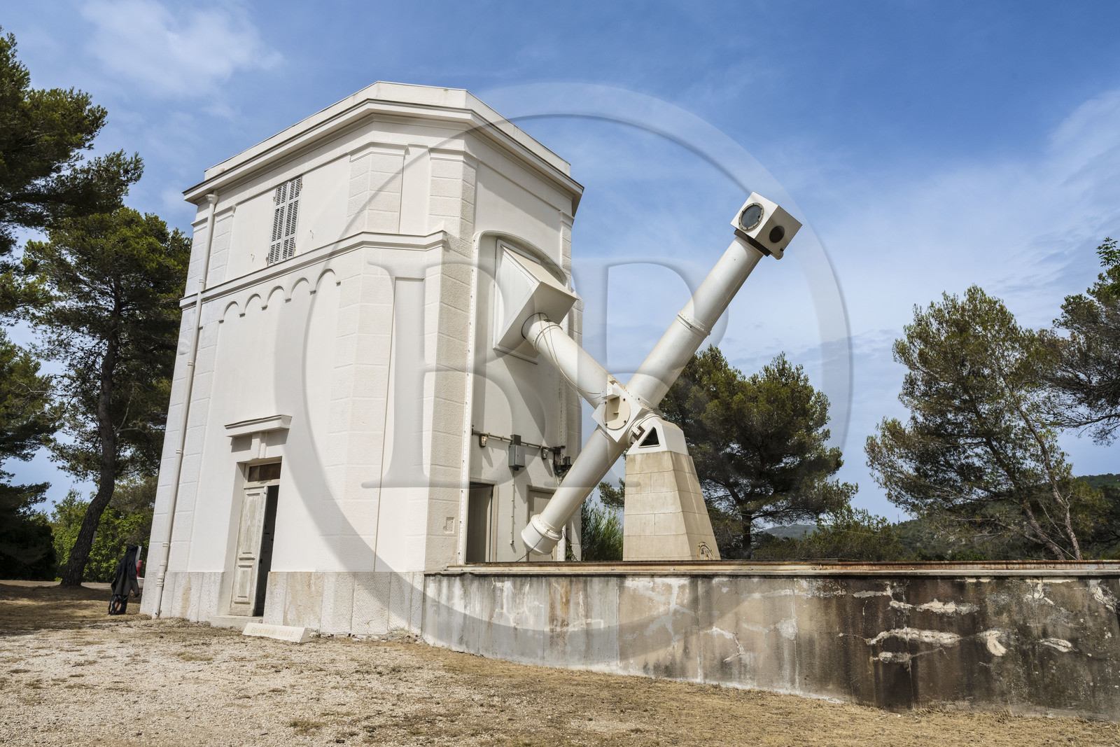 France, Alpes-Maritimes (06), Nice, le Mont Gros, l'observatoire conçu par l'architecte Charles Garnier, l'Equatorial Coude qui comporte un toit coulissant