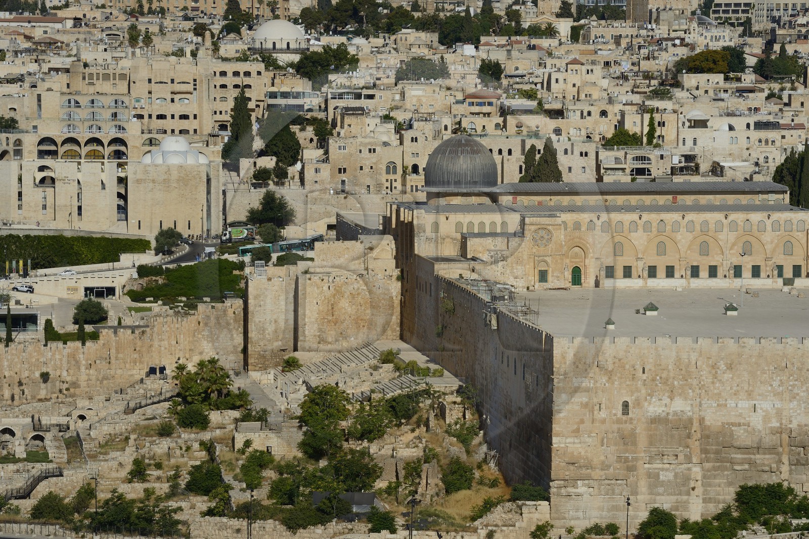 Israel, Jerusalem, holy city, the old town listed as World Heritage by UNESCO, the El Aqsa mosque on Haram el-Sharif
