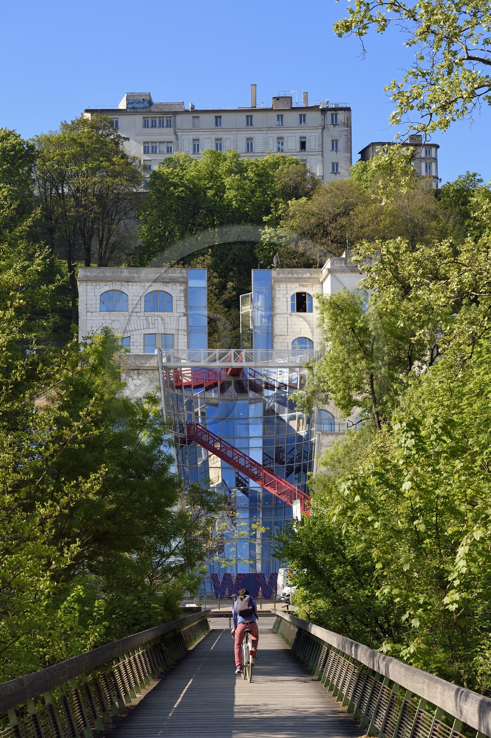 France, Charente, Angouleme, Cité internationale de la bande dessinée et de l’image (CIBDI)(International city of comics and images), the Moebius Vessel, building of the architect Roland Castro
