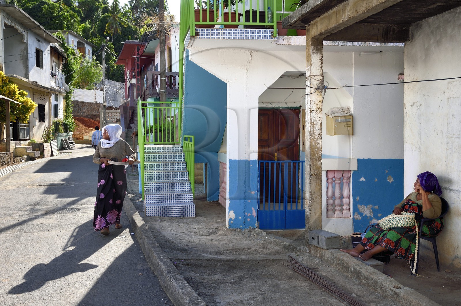 France, Ile de Mayotte, Grande-Terre, Sada, scène de rue