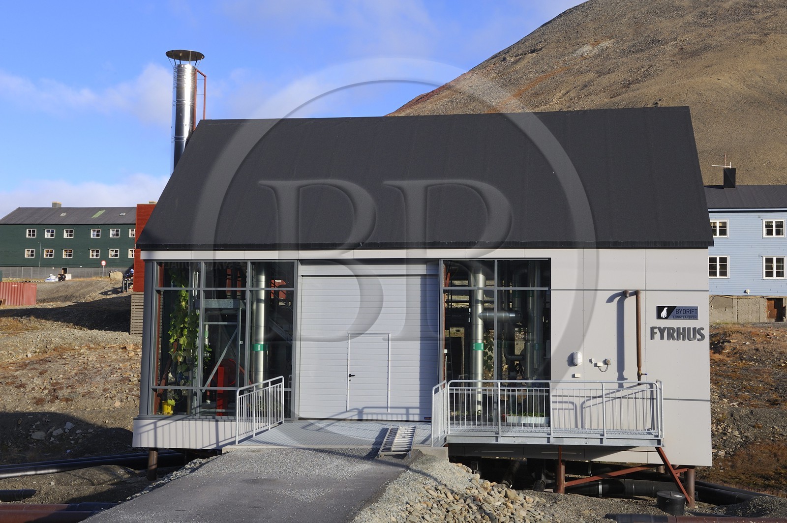 Norvège, Svalbard (Spitzberg), Longyearbyen, centrale de chauffage