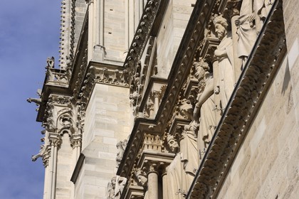 France, Paris (75), île de la Cité, la cathédrale Notre-Dame, la galerie des rois