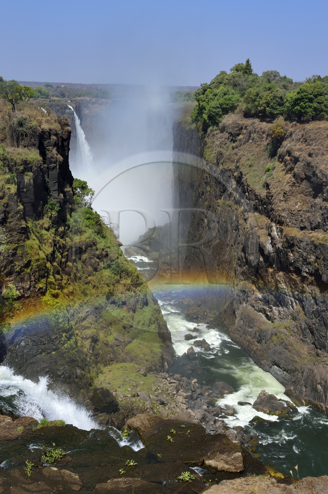Zimbabwe, Matabeleland North Province,  Zambesi River, the Victoria Falls, listed as World Heritage by UNESCO