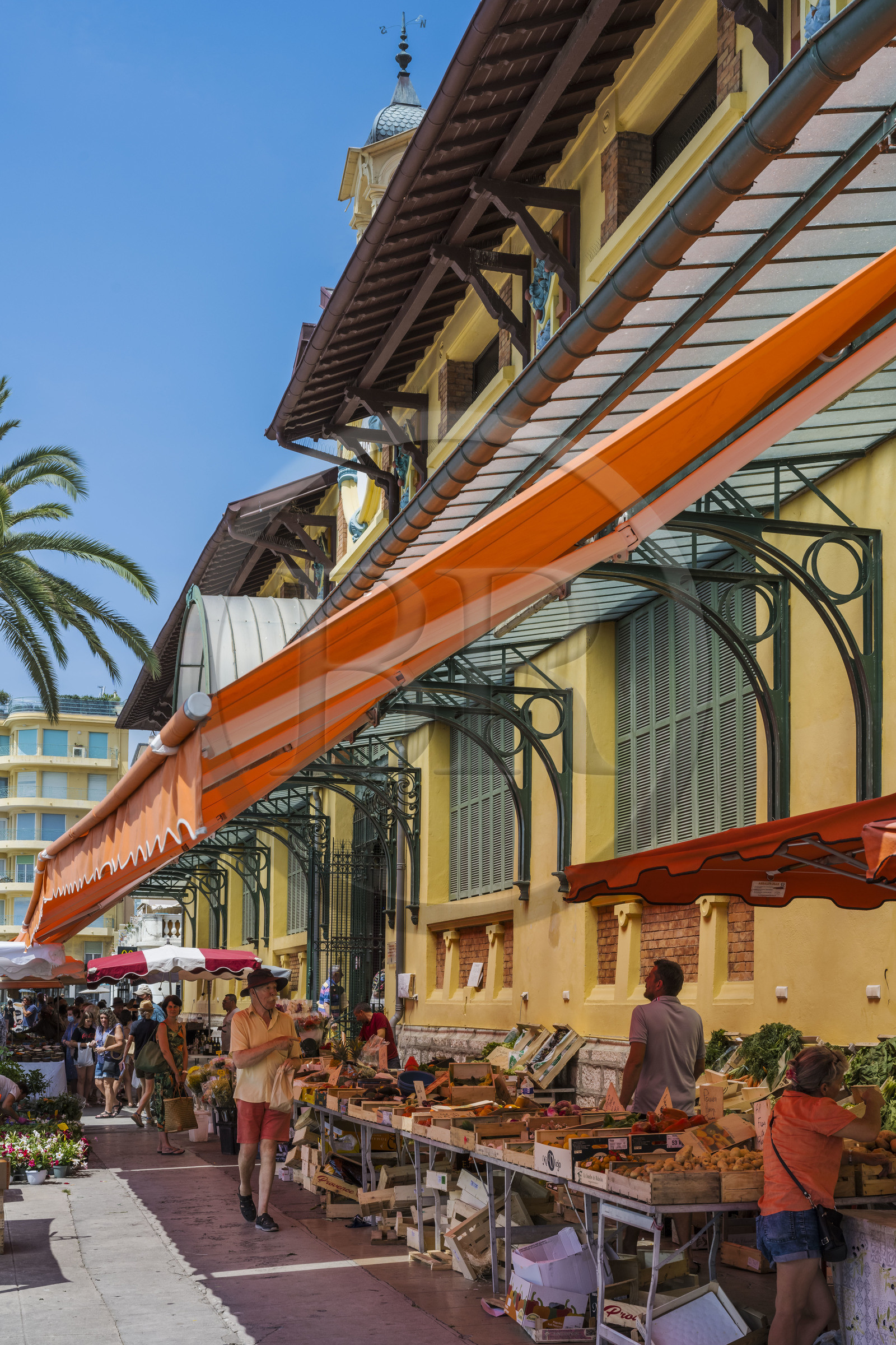 France, Alpes-Maritimes (06), Menton, marché couvert, halle municipale