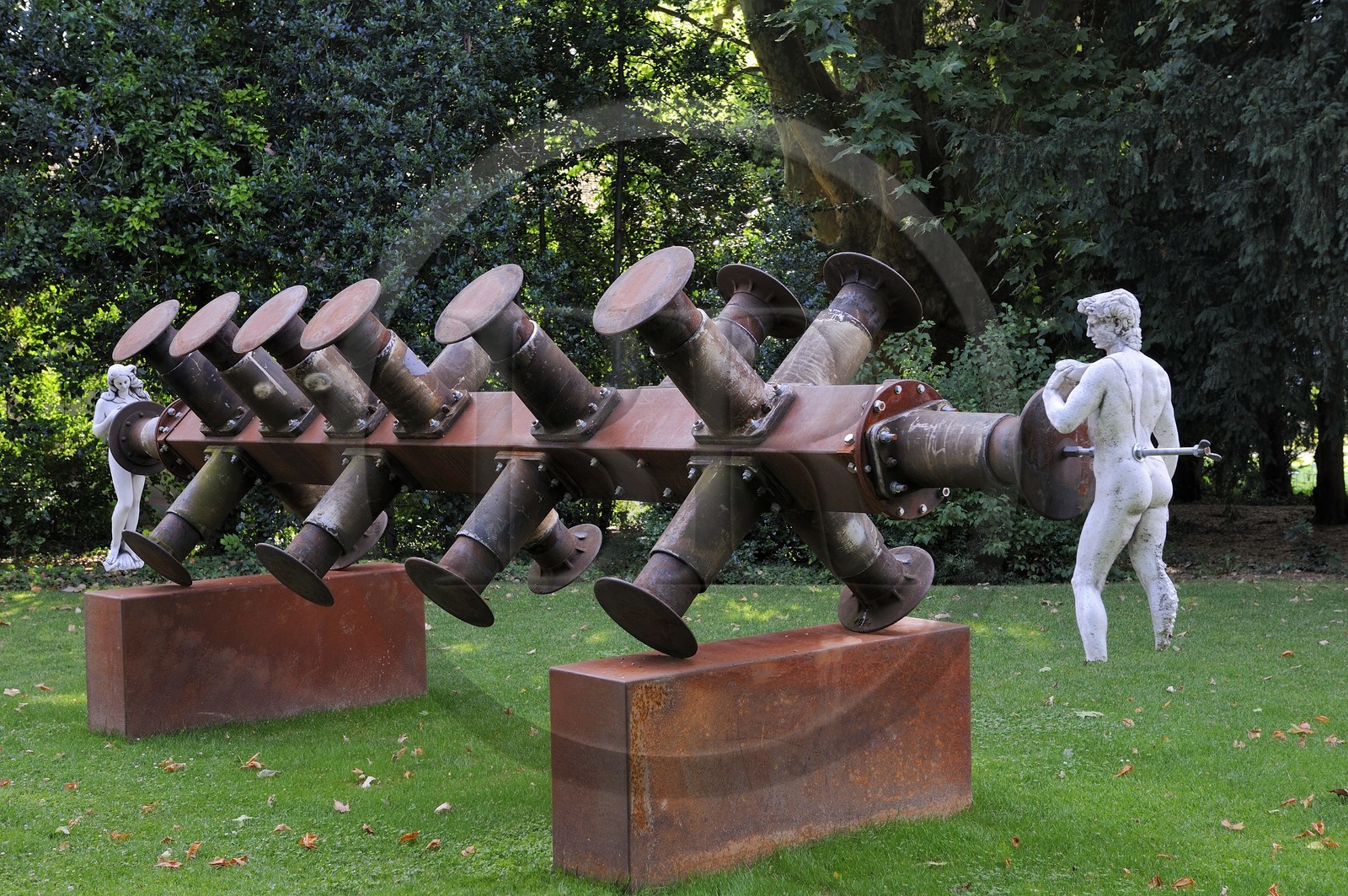 Switzerland, Basel, Tinguely Museum, sculpture in the Loneliness Park