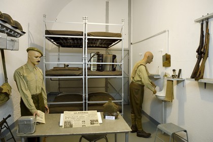 France, Moselle, Veckring, Maginot Line, Hackenberg l Fortress, NCOs dormitory