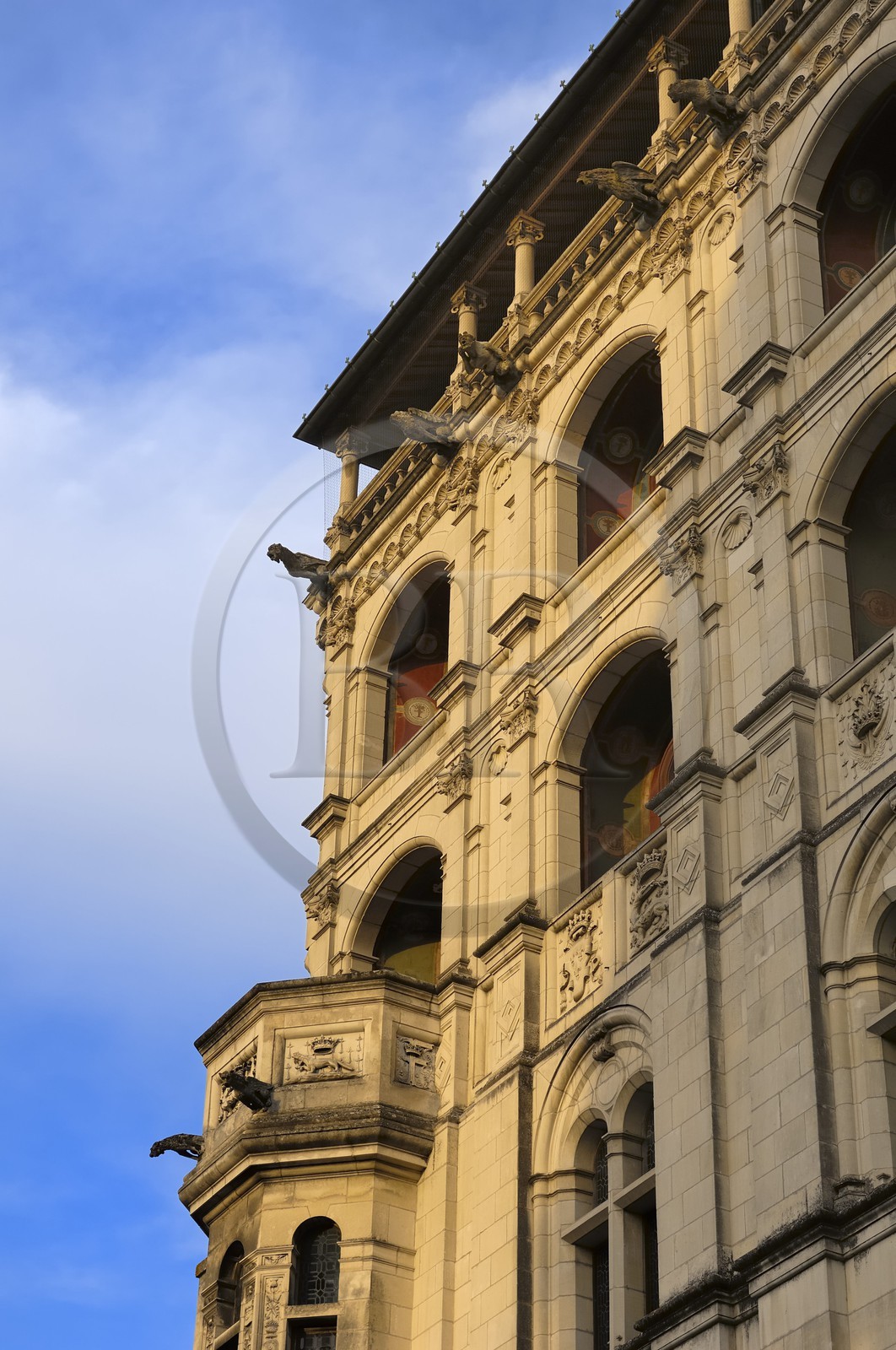 France, Loir et Cher, Loire Valley listed as World Heritage by UNESCO, Chateau de Blois, facade of the Loges in Francois I Wing