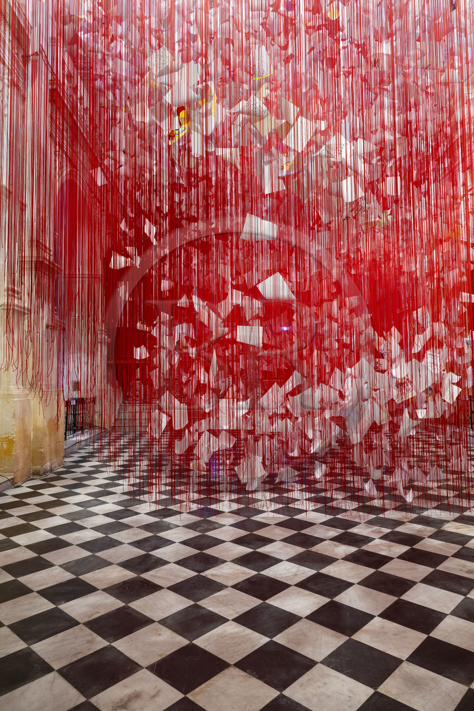 France, Bouches-du-Rhône (13), Aix en Provence, Chapelle de la Visitation, exposition de l'artiste japonaise Chiharu Shiota - Beyond Consciousness