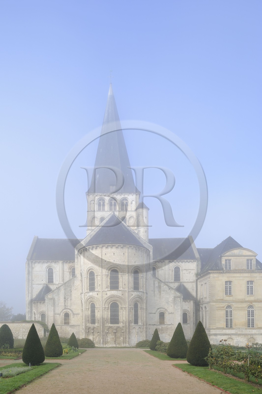 .France, Seine-Maritime, Saint-Martin-de-Boscherville, Saint-Georges de Boscherville Abbey of the 12th century