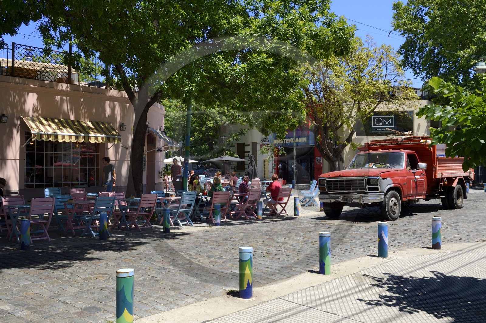 Argentine, Buenos Aires, quartier Palermo, terrasse de Café rue Costa Rica