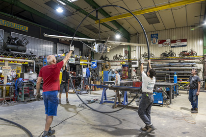 France, Bouches-du-Rhône (13), Marseille, quartiers nord, quartier des Aygalades, La Cité des Arts de la Rue, atelier Sud Side construction de décor et de scénographie