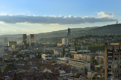 Bosnie-Herzégovine, Sarajevo dominé par l'Avaz Twist Tower