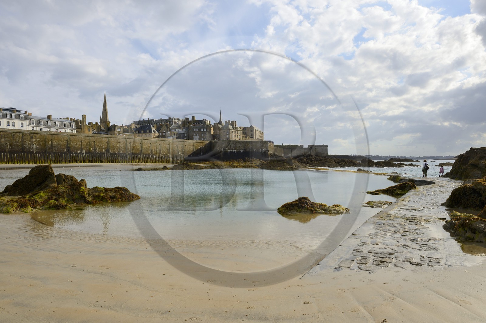 France, Ille-et-Vilaine (35), côte d'émeraude, les remparts nord de Saint-Malo