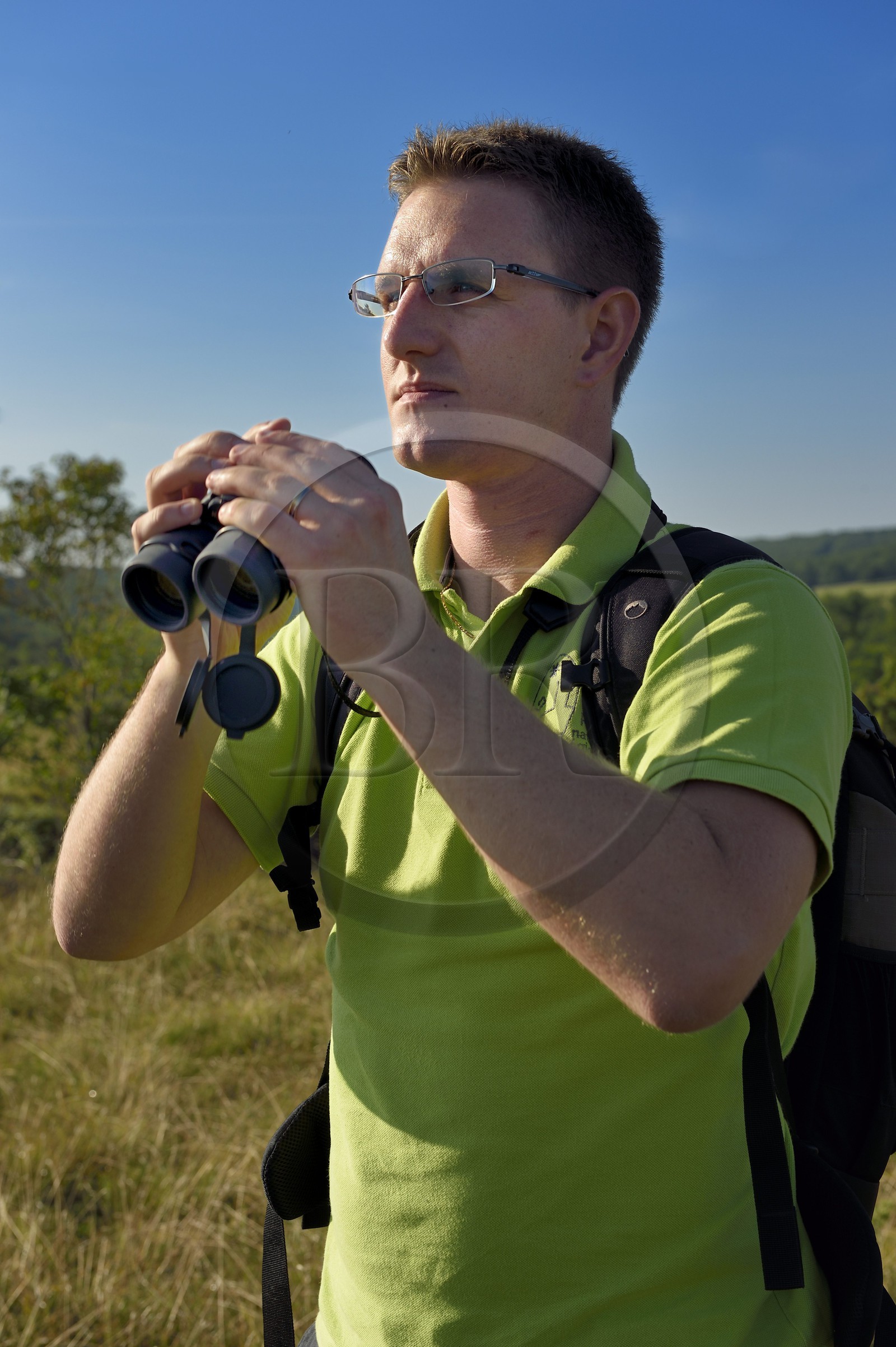 France, Dordogne, Regional Natural Park Périgord Limousin, Perigord Vert, La Rochebeaucourt-et-Argentine village area, Argentine plateau, Cedric Devilleger Project Manager Natura 2000 Dronne Argentina