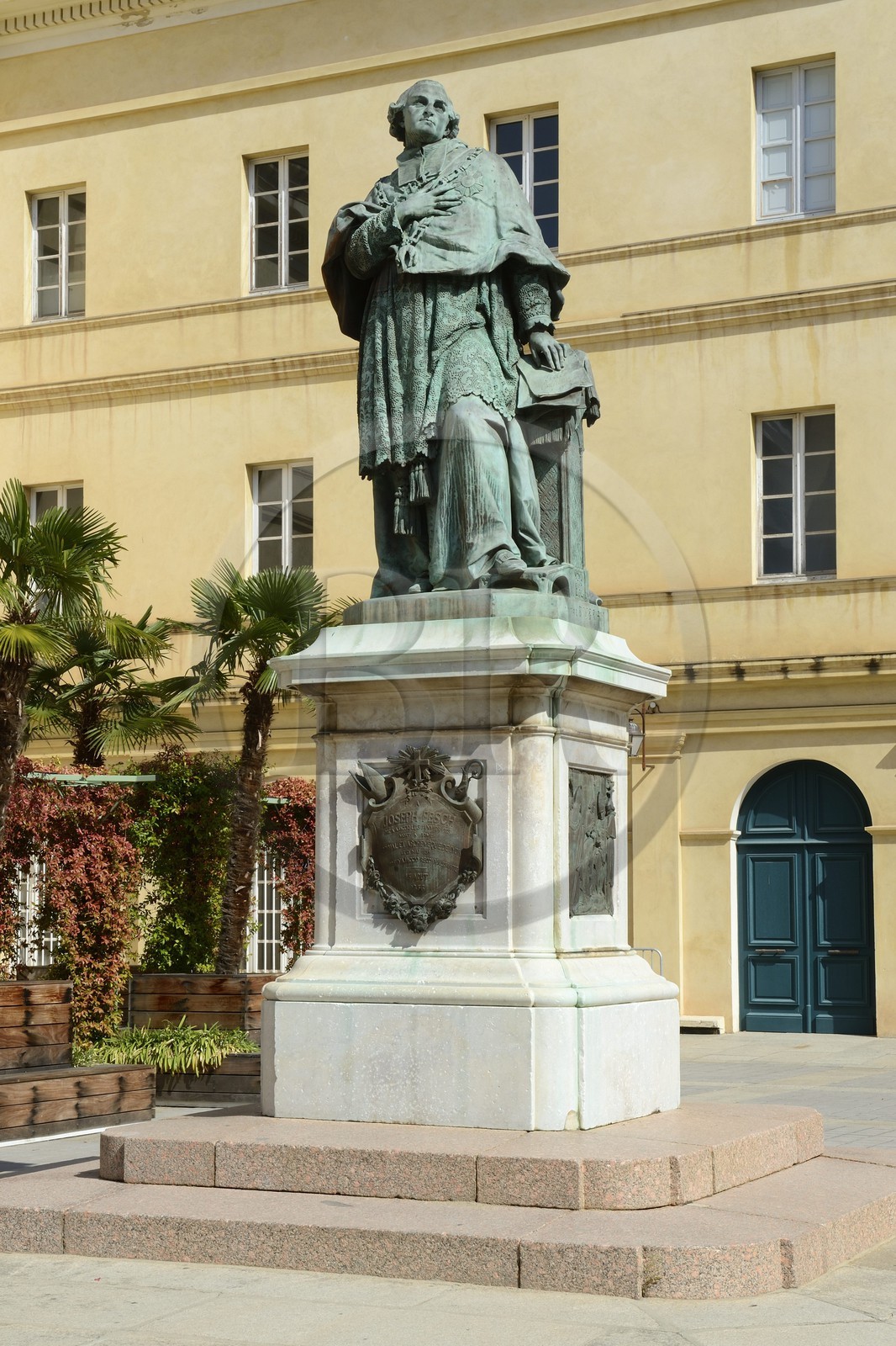 France, Corse-du-Sud (2A), Ajaccio, musée Fesch (musée des beaux-arts), statue du Cardinal Joseph Fesch