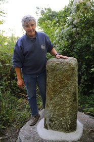 France, Ille et Vilaine, the green way of Mont Saint Michel, Yannick Frain, farmer and breeder of salt marshes sheep