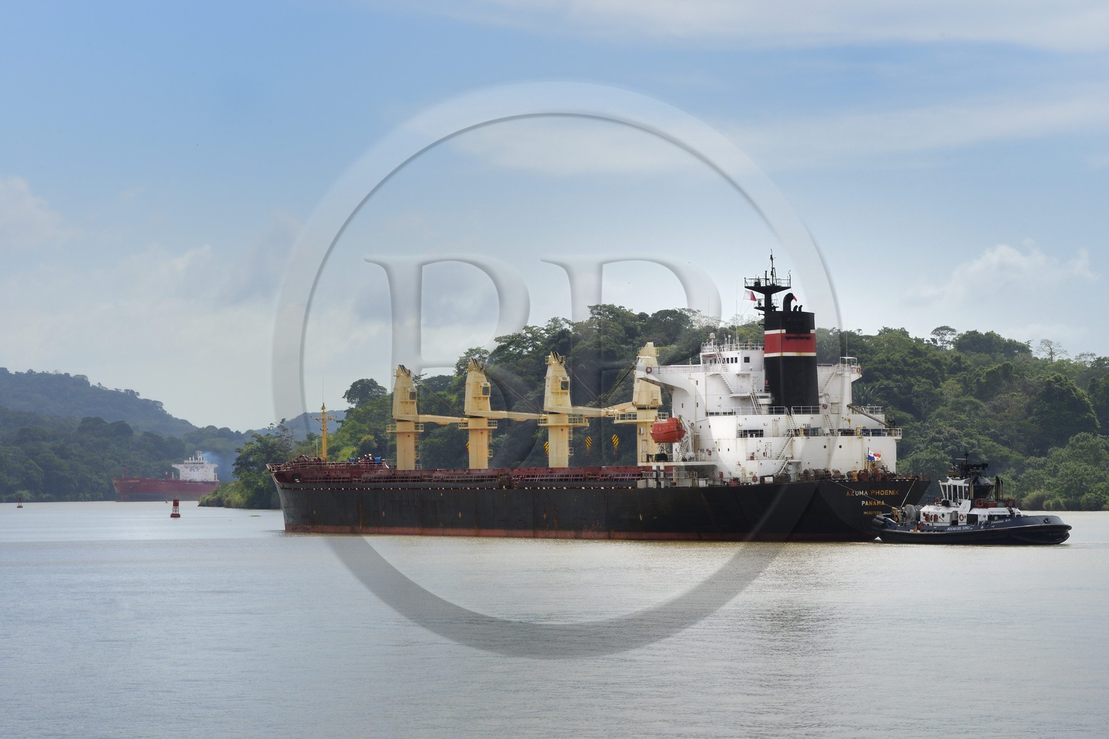Panama, Canal de Panama à Gamboa, cargo Panamax