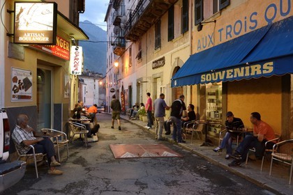 France, Haute Corse, Corte, the Cyrnéa Bar in the old town
